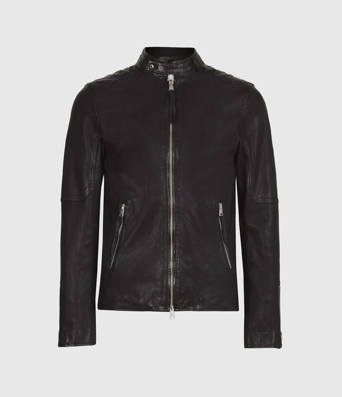 Men's Cora Leather Jacket - Hover for Measurements