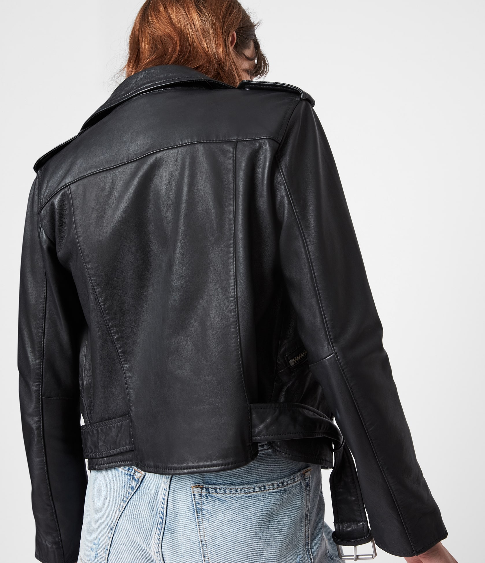 Women's Balfern Leather Jacket - Back View