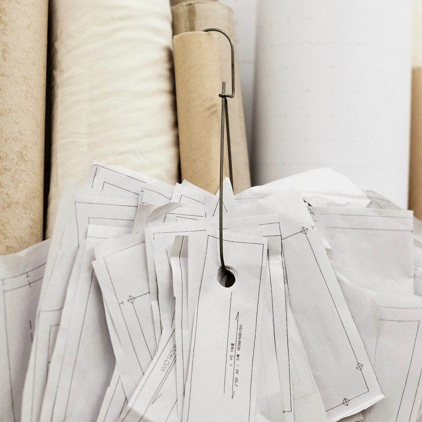 Photograph of paper tags.