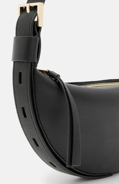 Women's Half Moon Leather Crossbody Bag