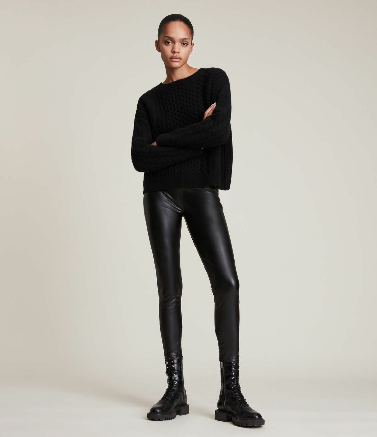 ALLSAINTS レザー　キュロットパンツ　羊革 ALLSAINTS レザー キュロットパンツ 羊革 【公式通販】
