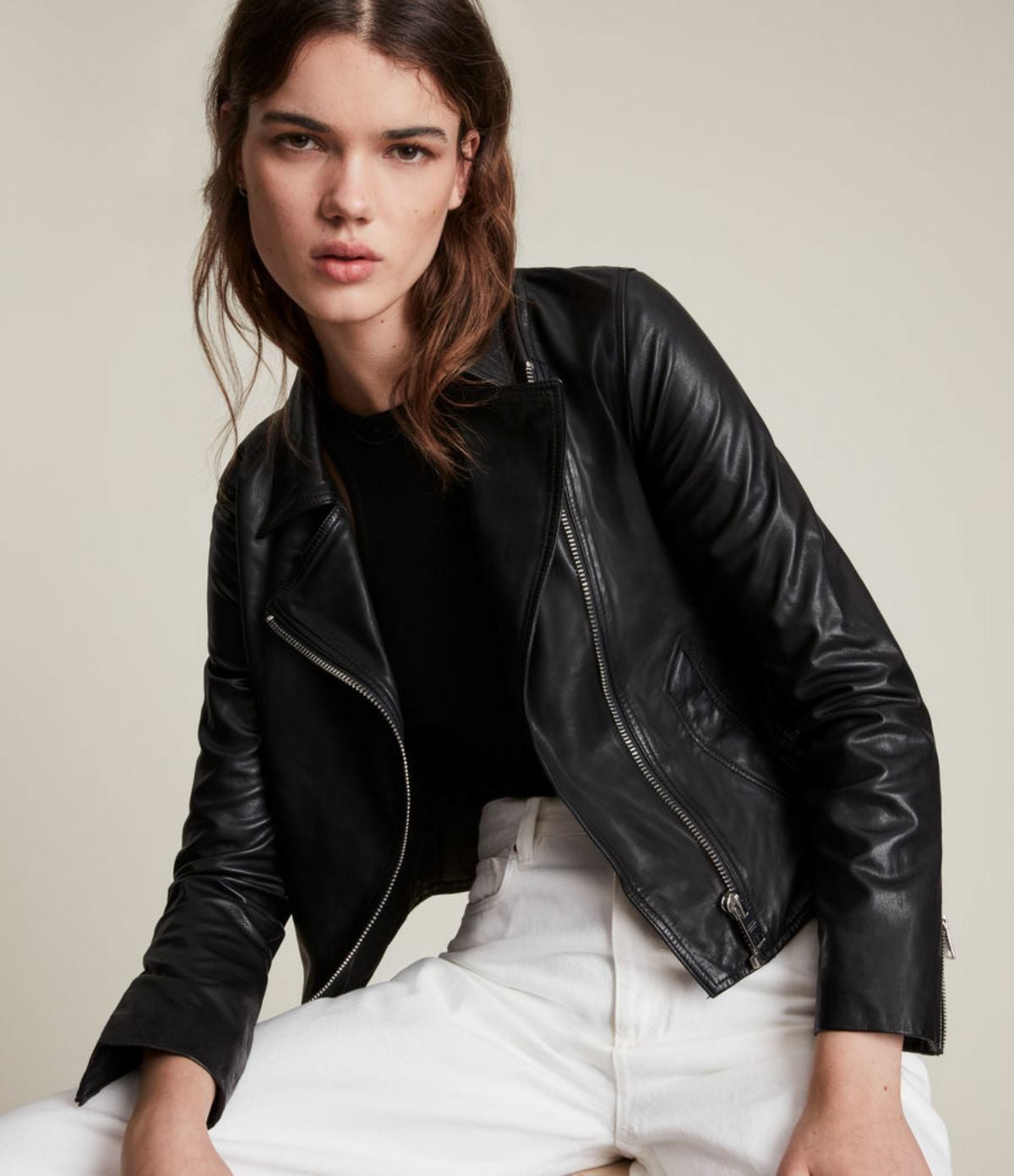 ALLSAINTS ブラックレザージャケット S ブラックレザージャケット | オールセインツ 公式オンラインストア