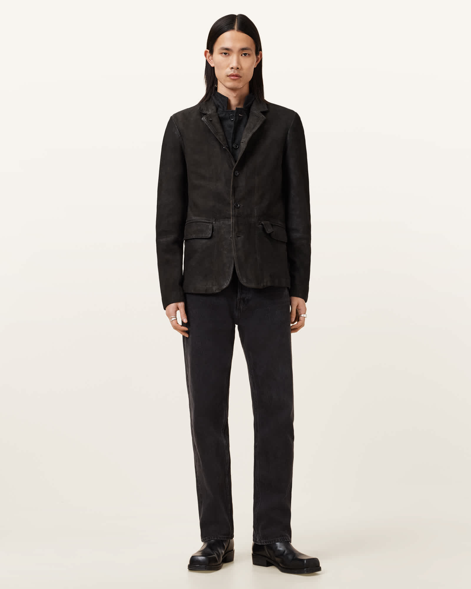 オールセインツ allsaints SURVEY BLAZER レザー　ブレザー SURVEY LEATHER BLAZER | オールセインツ 公式オンラインストア