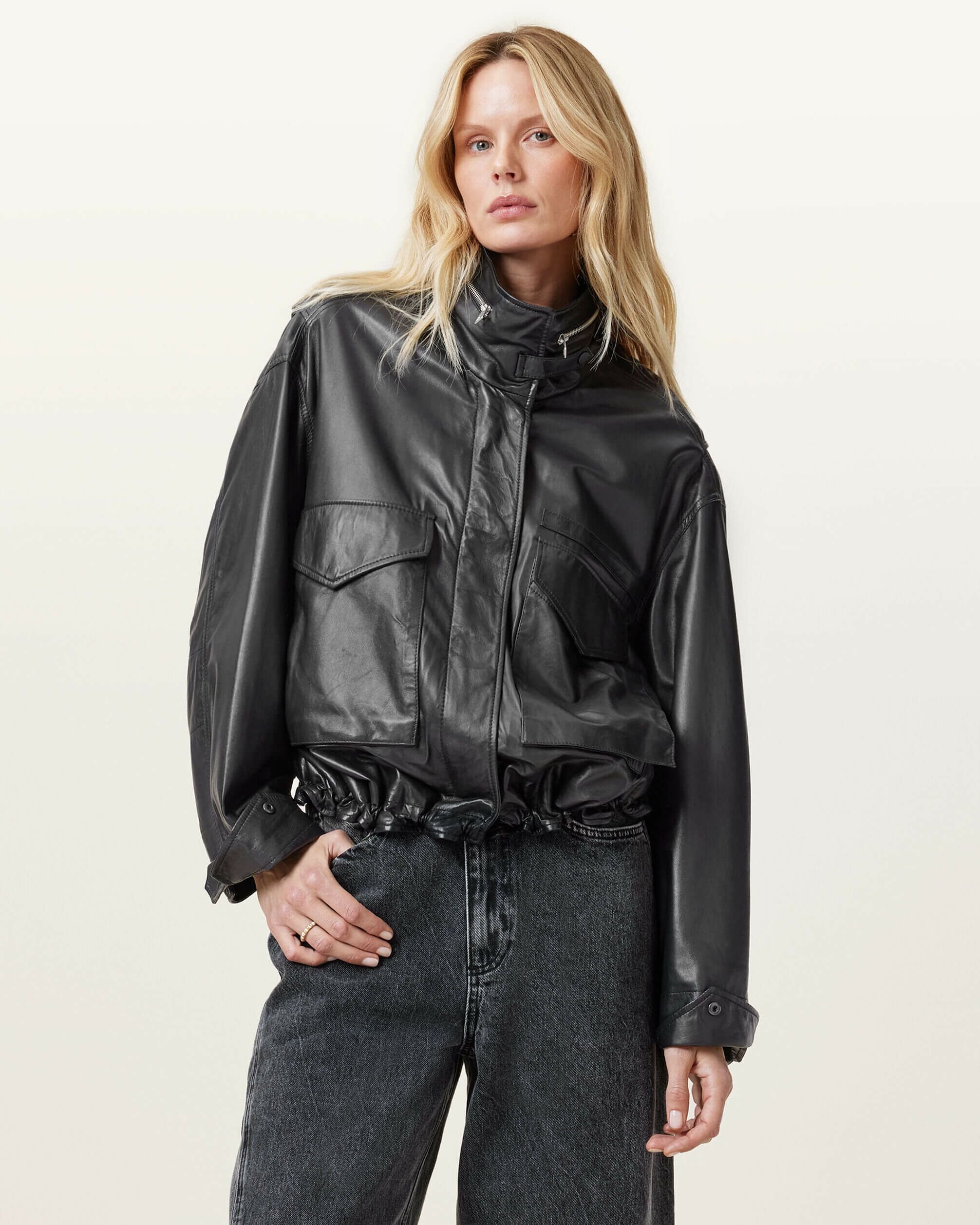 ALLSAINTS レザー　キュロットパンツ　羊革 ALLSAINTS レザー キュロットパンツ 羊革 【公式通販】