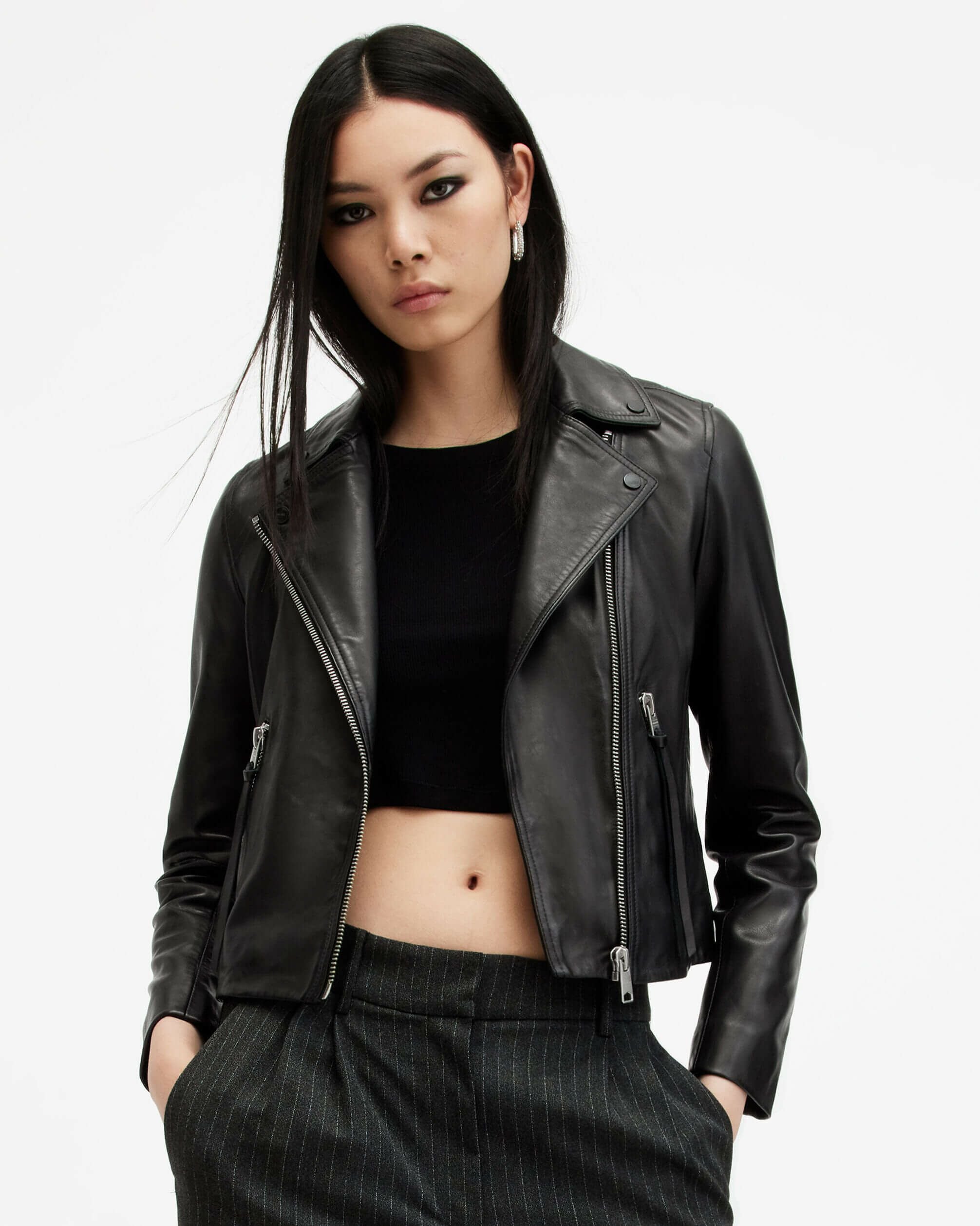 DALBY SLIM FIT LEATHER BIKER JACKET | オールセインツ 公式