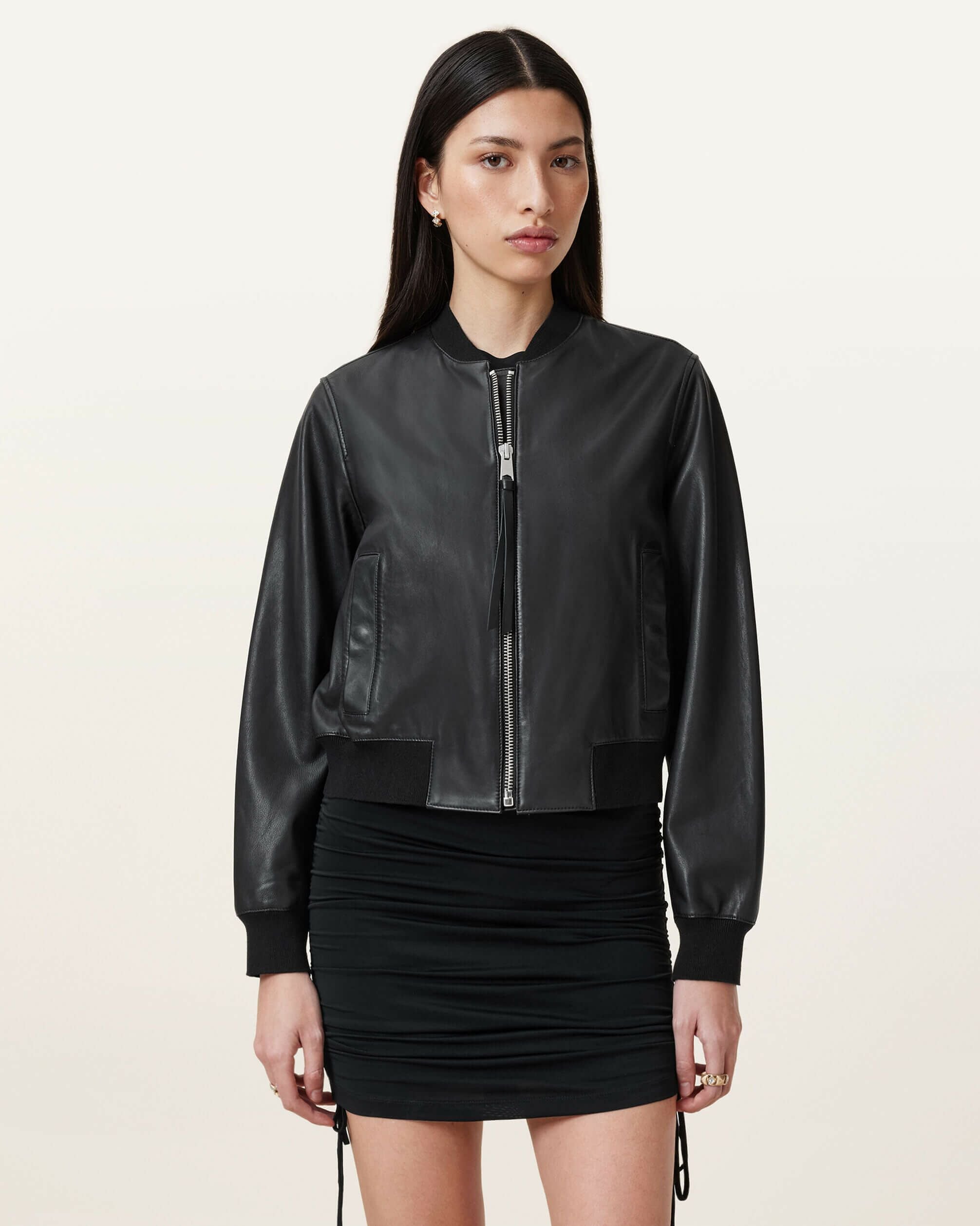 ま*と様 美品✨ALLSAINTS キルティング ダブル ライダース 羊革 日本 666 Leather Wear◇英国製/白タグ/内側キルティング/ダブルライダース