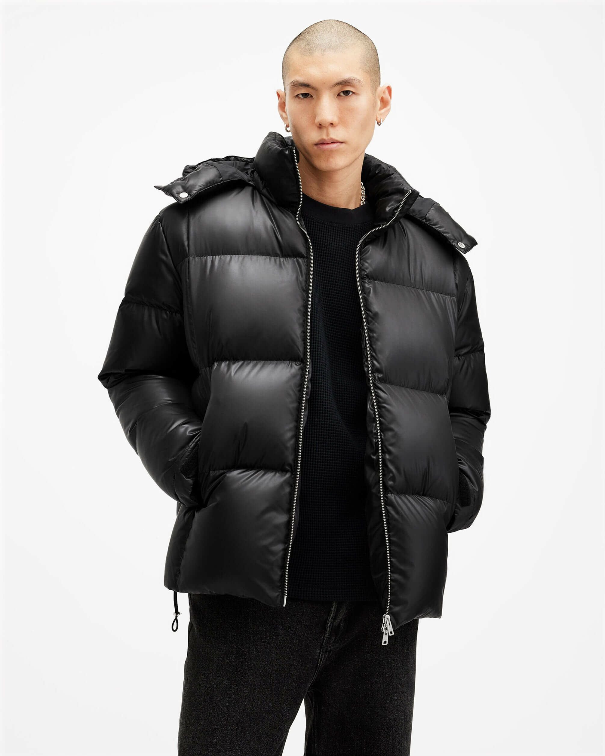 ジャケット・アウター ALLSAINTS Monza AllSaints Monza Leather Jacket, Black