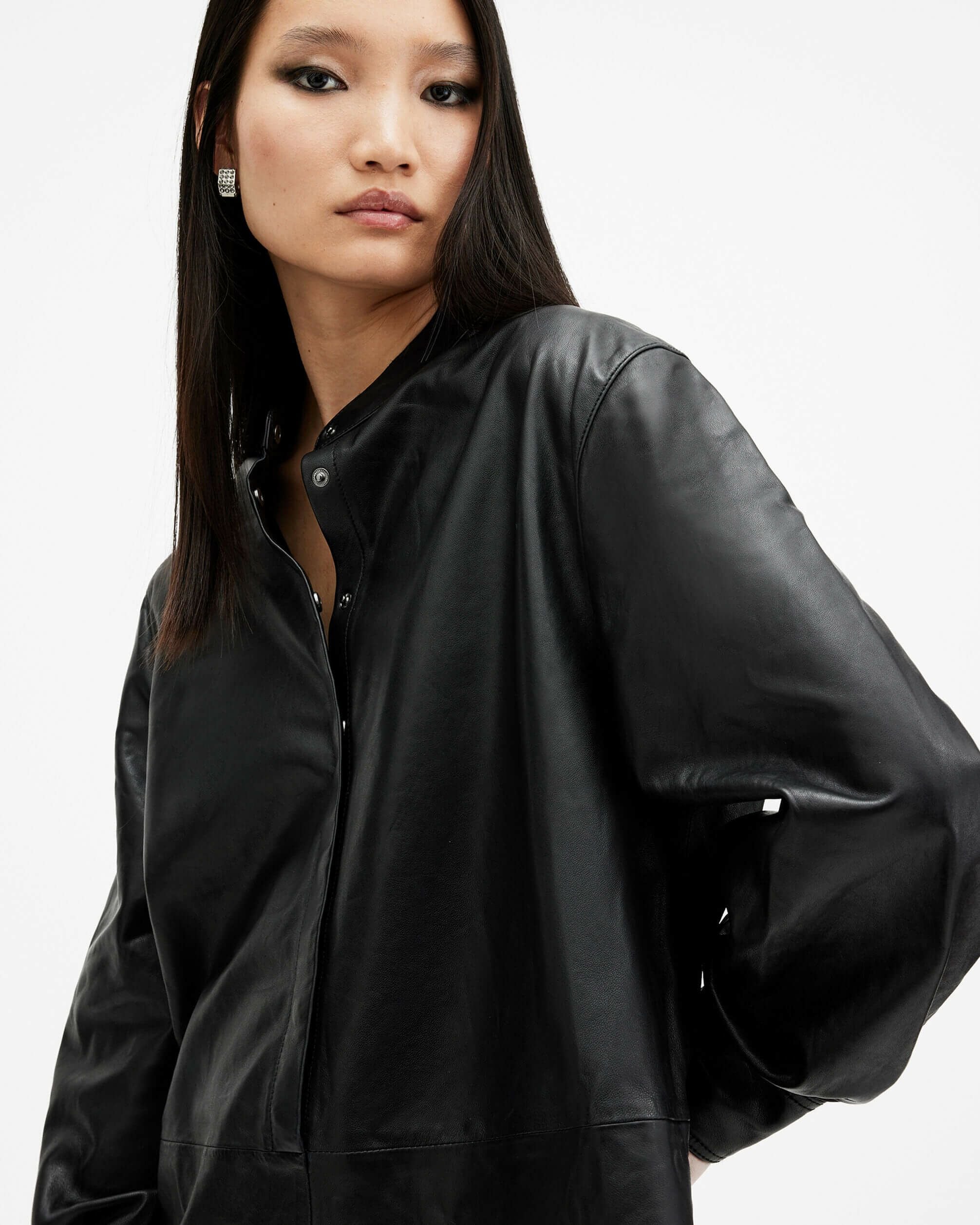 SARA LEATHER SHIRT | オールセインツ 公式オンラインストア