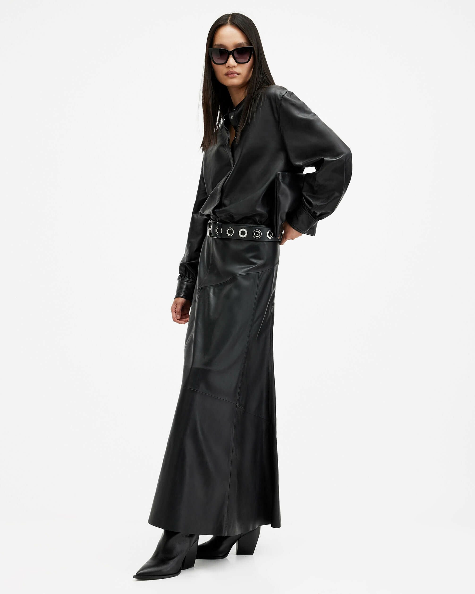 SARA LEATHER SHIRT | オールセインツ 公式オンラインストア