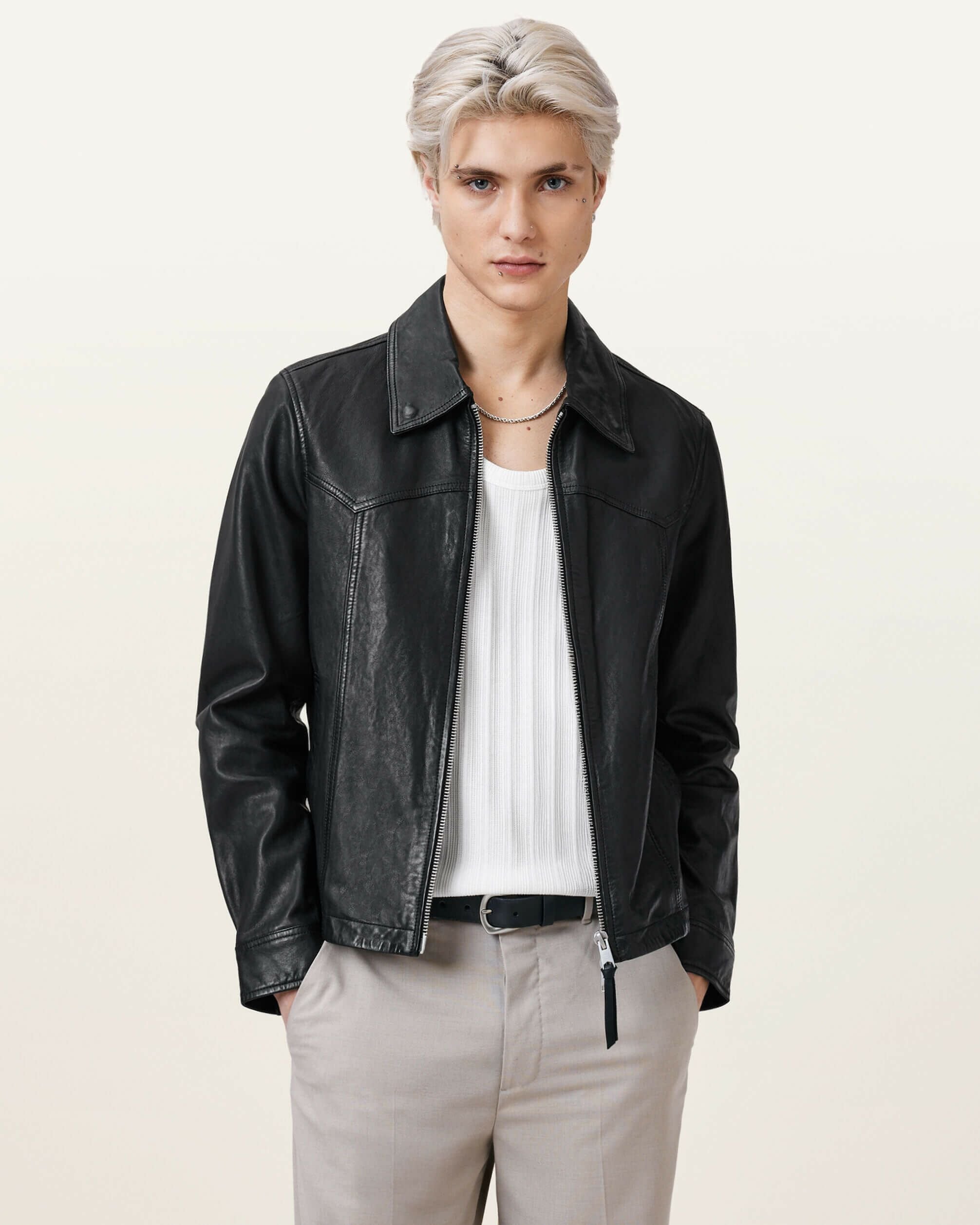 【AMERICAN XENON MEN】希少 オールレザージャケット L相当 黒 ALLSAINTS（オールセインツ） 革ジャン ライダース ALLSAINTS COLT