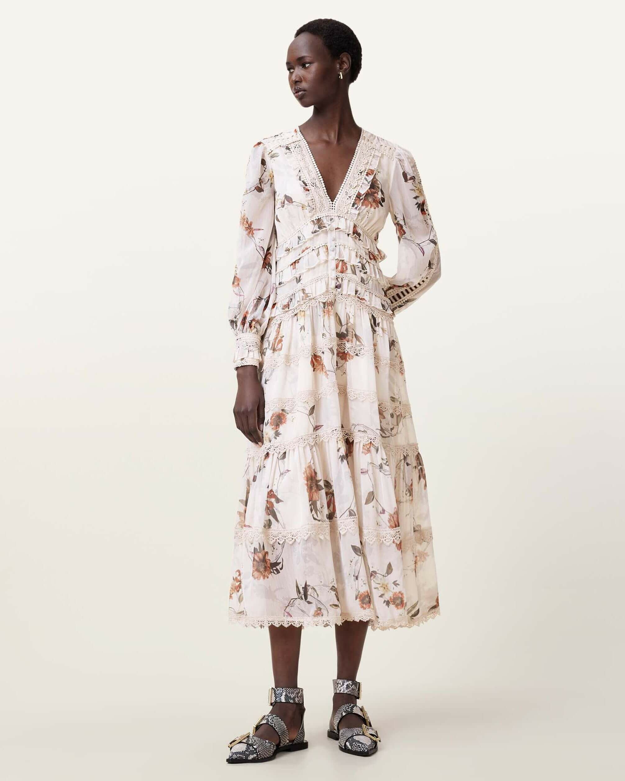 ZORA MIDI DRESS | オールセインツ 公式オンラインストア