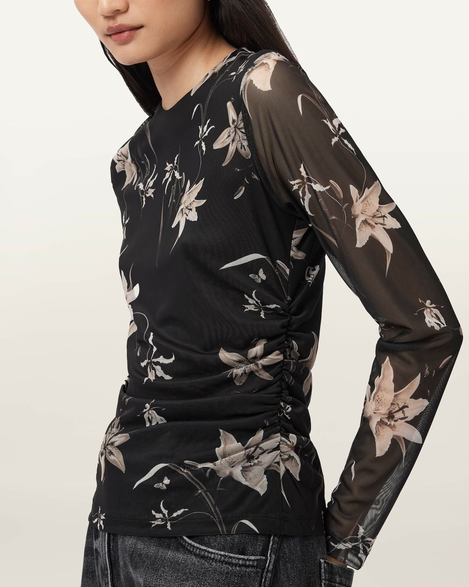 トップス Susan sale SLY（スライ） tシャツ FRONT ZIP GATHER TOPS フロントジップ