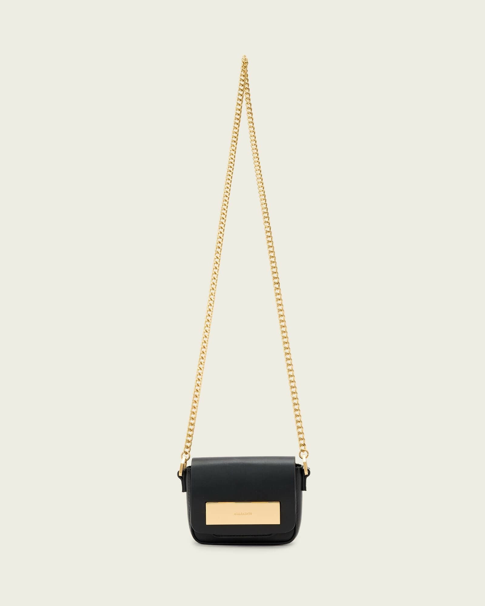 オールセインツ ALLSAINTS クロスボディ ブラック×カーキ ALLSAINTS（オールセインツ） ショルダーバッグ バッグ HALF MOON