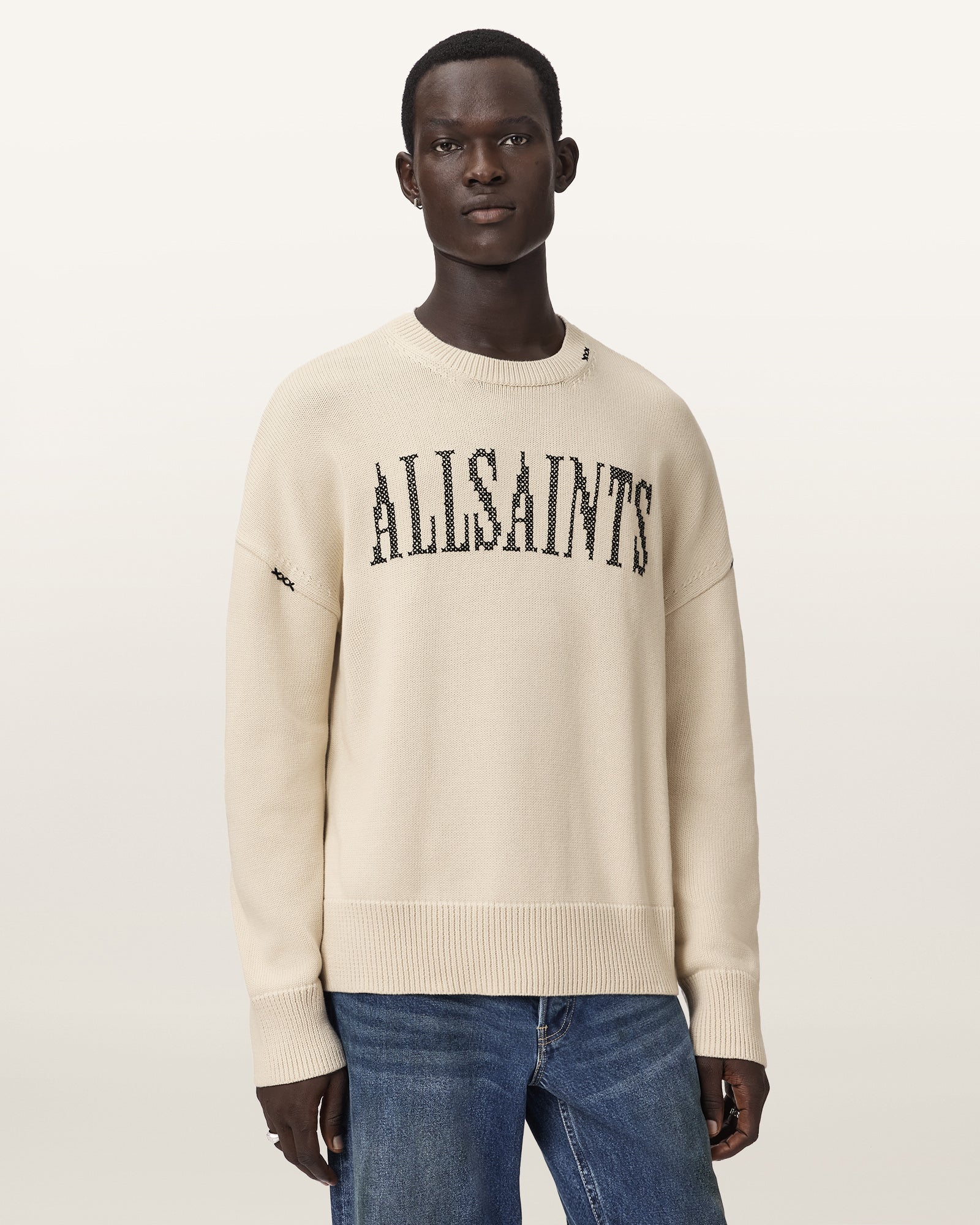 ALL SAINTS オールセインツ ダメージ加工 メタリックニット All Saints - ALL SAINTS オールセインツ ダメージ加工 メタリック