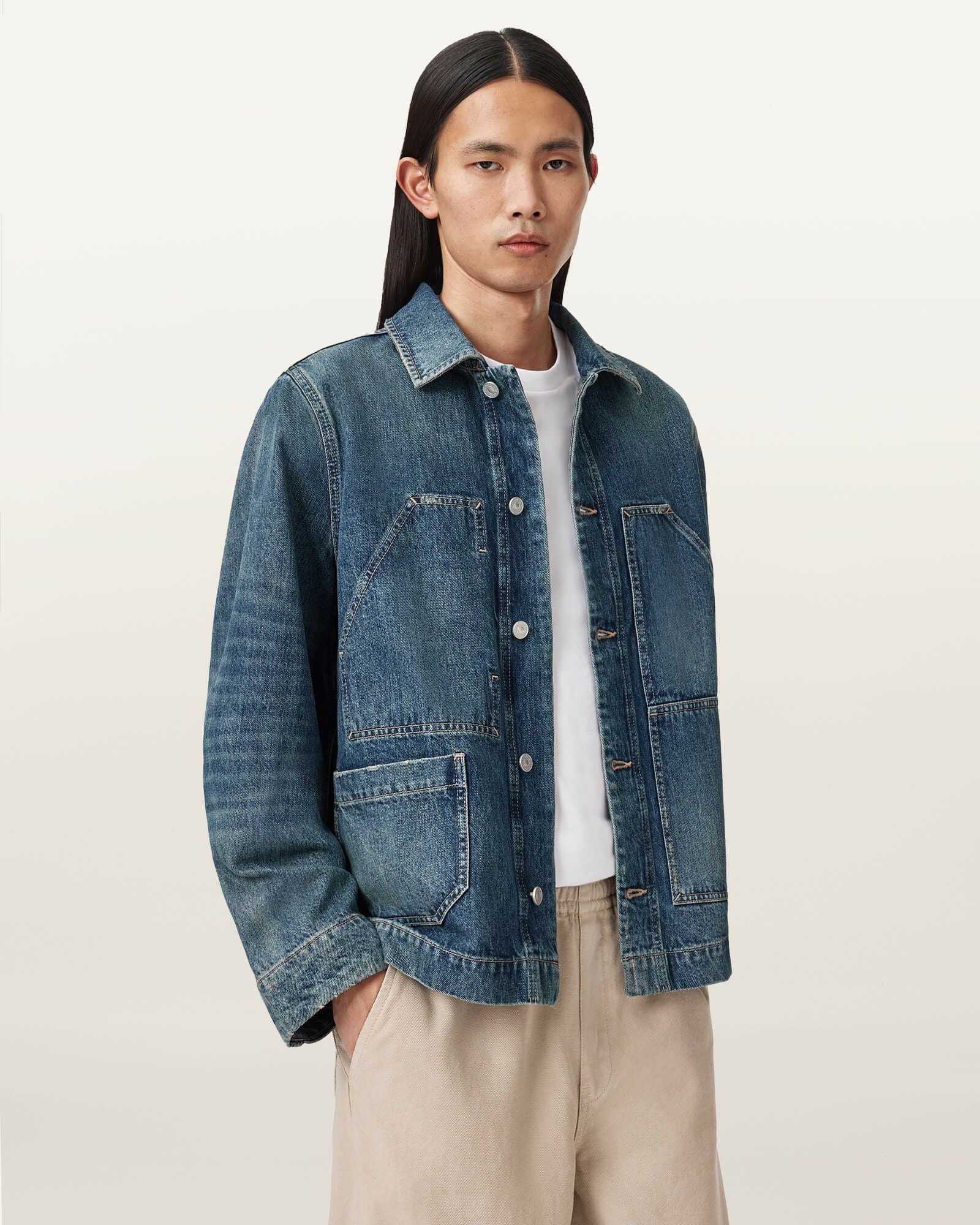 KAPITAL デニム パンツ 赤耳 ジャケット スウェット ニット シャツ 稀 MUKESH EMB JACKET | オールセインツ 公式オンラインストア